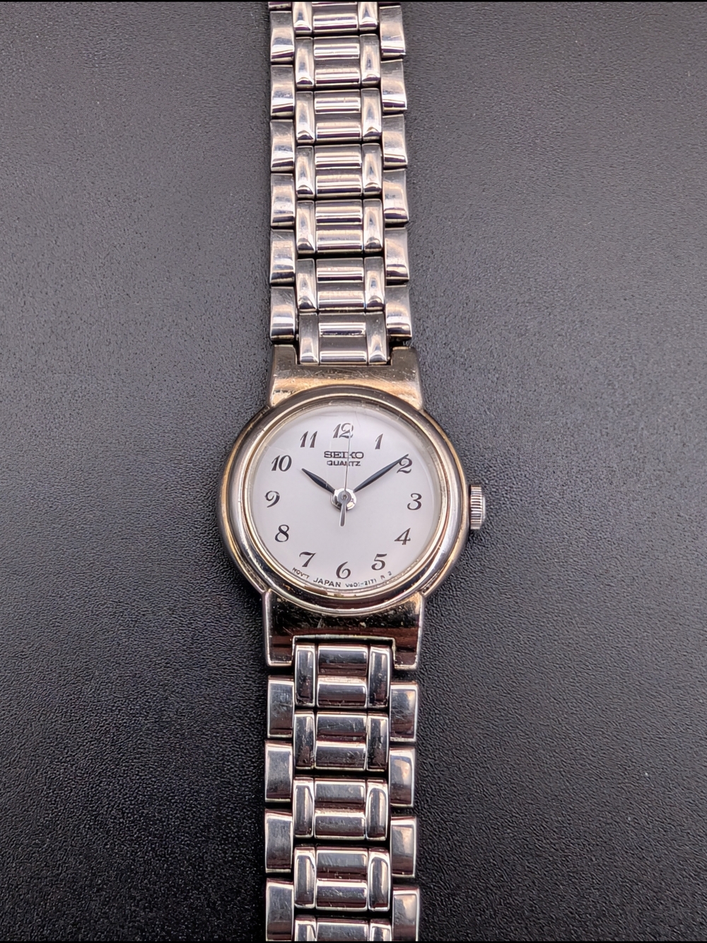 Seiko Silver Women’s Quartz Bracelet Watch - White Dial